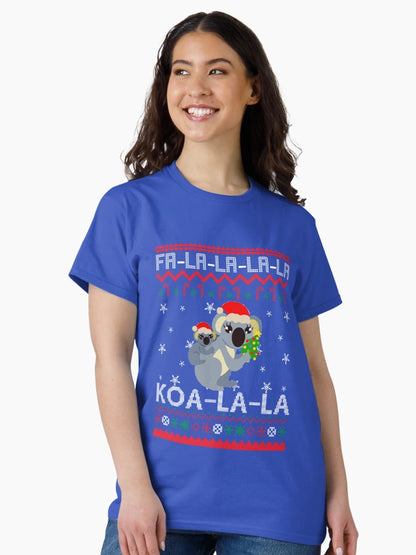 Fa-La-La-La KOA-LA-LA - Unisex Christmas Sweater/Jumper (Range of Colors) - Funny Koala Animal Australia Xmas Sweatshirt Design