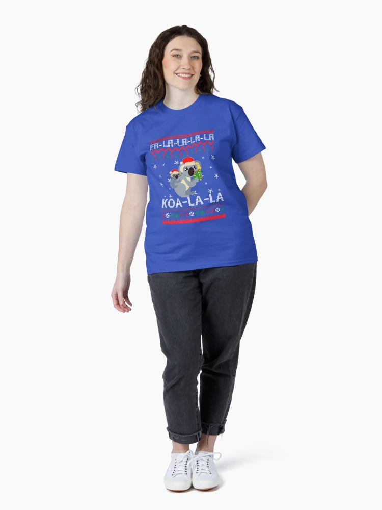Fa-La-La-La KOA-LA-LA - Unisex Christmas Sweater/Jumper (Range of Colors) - Funny Koala Animal Australia Xmas Sweatshirt Design
