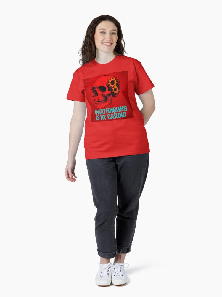 Overthinking Is My Cardio – Red Skull Design