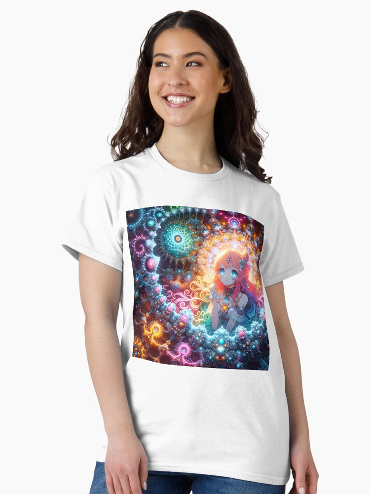 A.I. Psychedelic Fractal Anime Girl 8K 0028 FunFractals ChromaDepth 3D