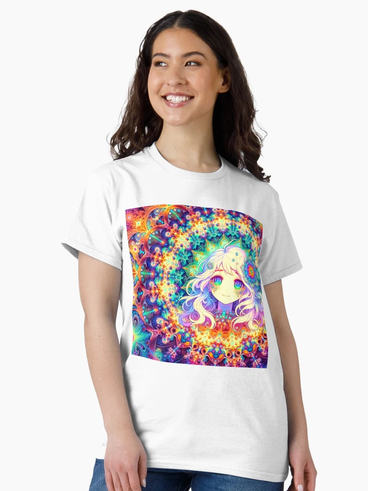 A.I. Psychedelic Fractal Anime Girl 8K 0030 FunFractals ChromaDepth 3D