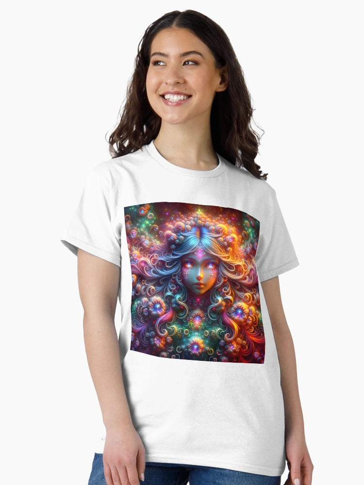 A.I. Psychedelic Fractal Anime Girl 8K 0027 FunFractals ChromaDepth 3D