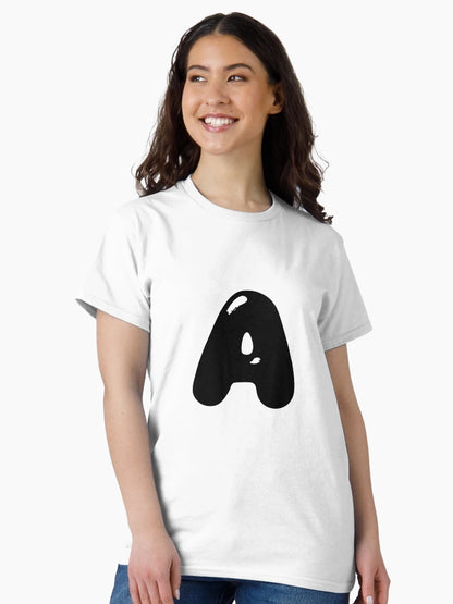 A: Letter A - Glossy Black Bubble Font