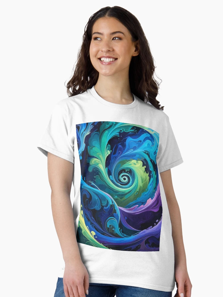 Abstract Spiral  - Shades of Blue, Purple and Green 2