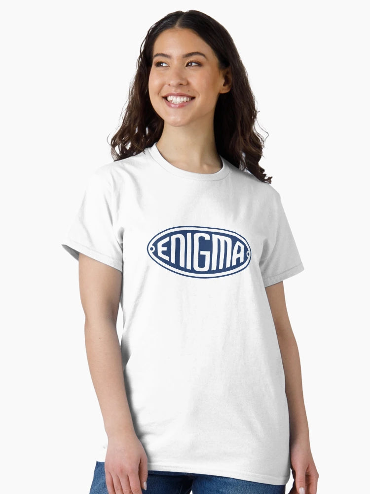 Enigma Cryptography Machine Logo Blue