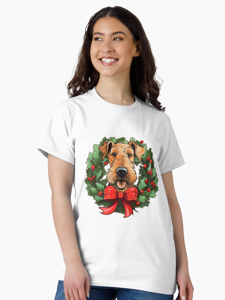 Airedale Terrier -  Christmas Wreath Dog