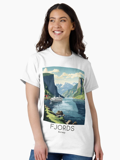 A Vintage Travel Illustration of the Fjords - Norway