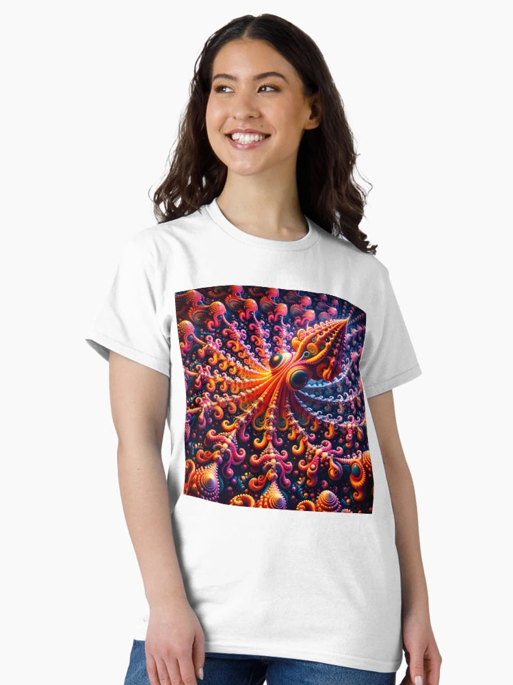 A.I. Psychedelic Fractal Squid 0003 FunFractals ChromaDepth 3D