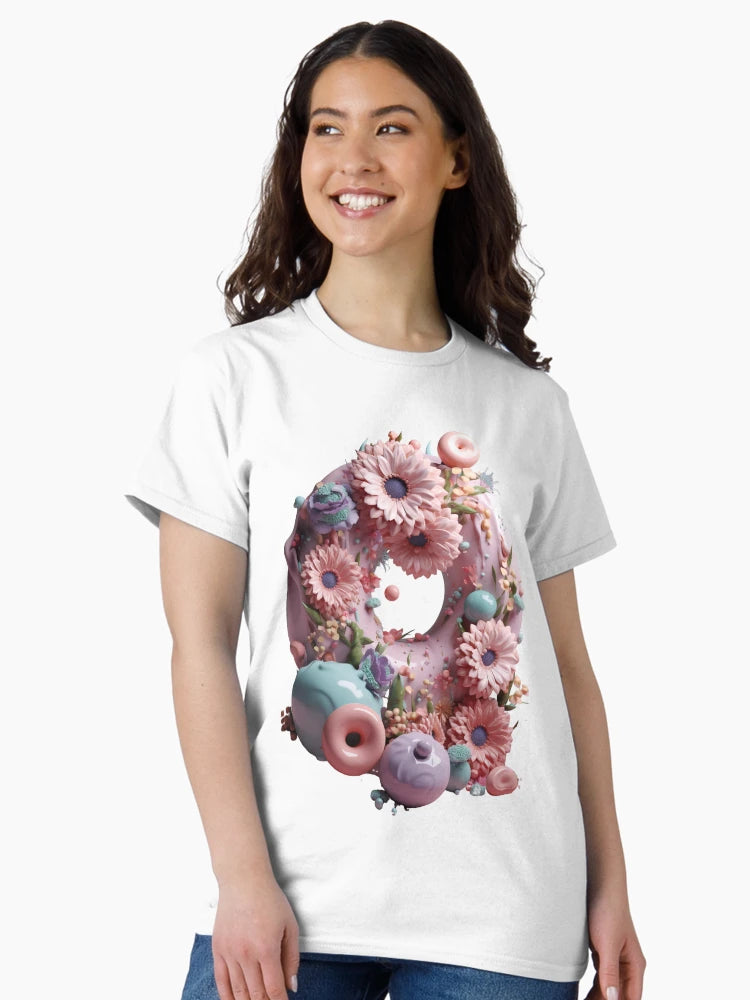 Dreamy Floral Donut - 3D Render in Pastel Colors