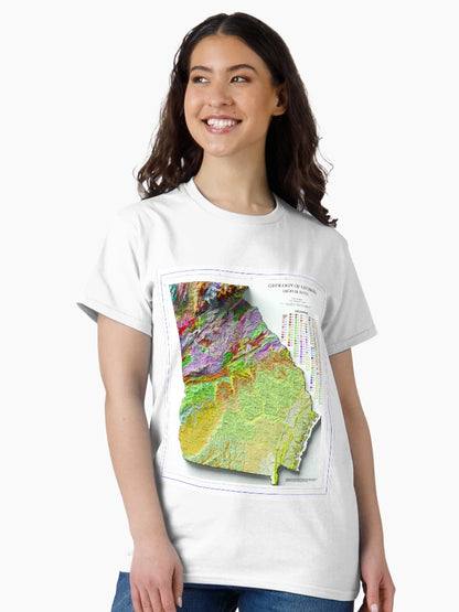 1976 Geological map of Georgia digitally-rendered