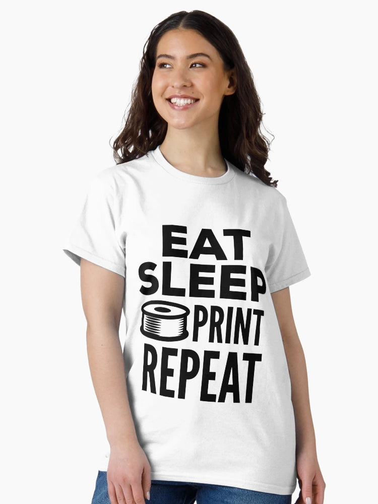 3D Printing Funny Quote - Eat Sleep Print Repeat
