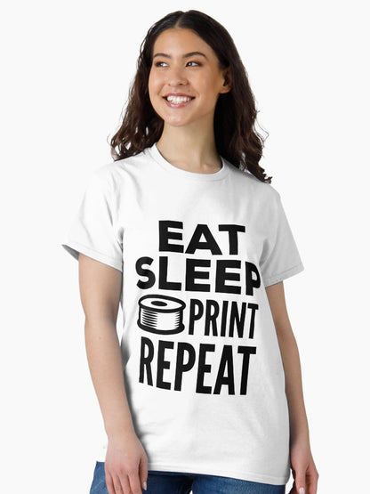 3D Printing Funny Quote - Eat Sleep Print Repeat