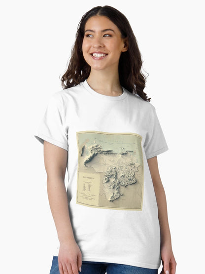 1948 Venezuela Relief Map 3D digitally-rendered