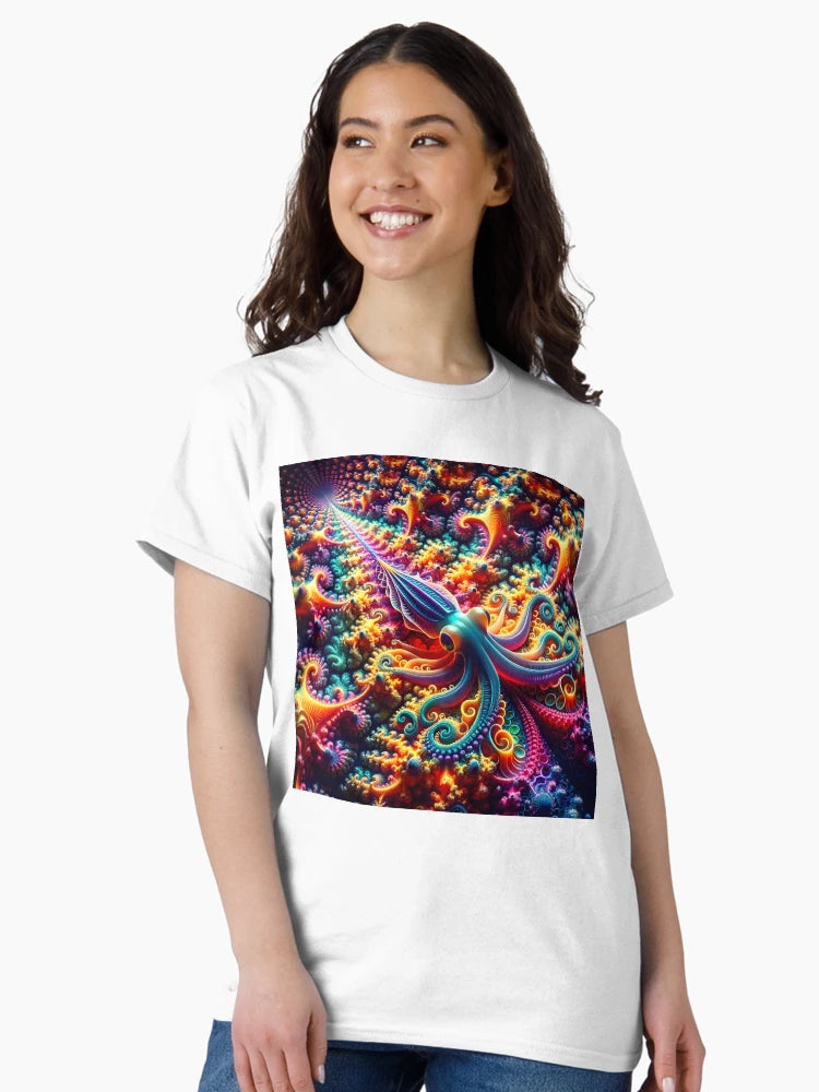 A.I. Psychedelic Fractal Squid 0001 FunFractals ChromaDepth 3D