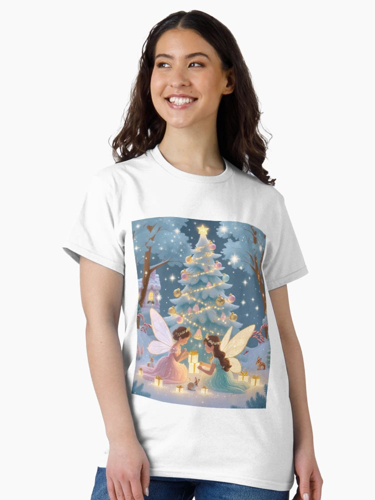 Fairy Tale Christmas Magical Winter Wonderland with Gift Fairies