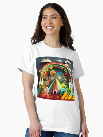 3D Effect Papercut Art - Fairground Scene