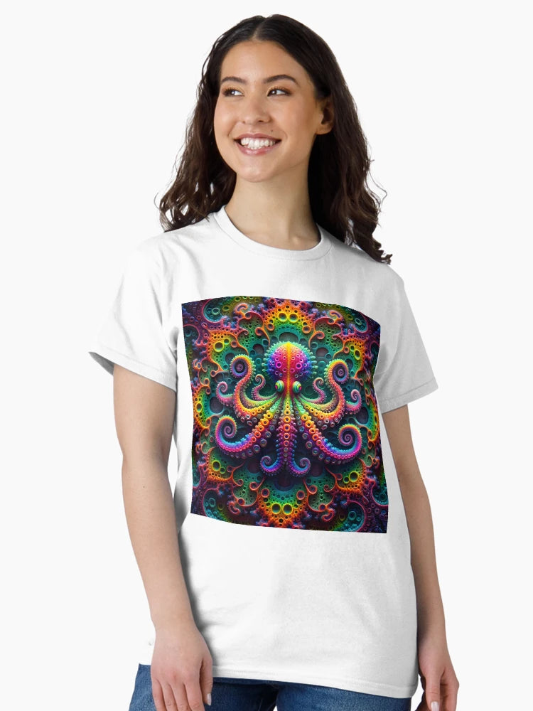 A.I. Psychedelic Fractal Octopus 0002 FunFractals ChromaDepth 3D