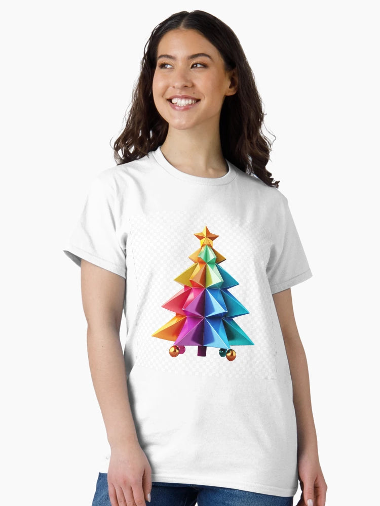 A christmas tree with a star . Sticker