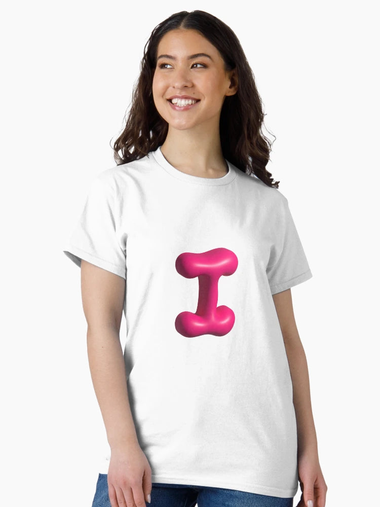 3D Pink Jelly Letter I – Glossy Bubble Alphabet Art