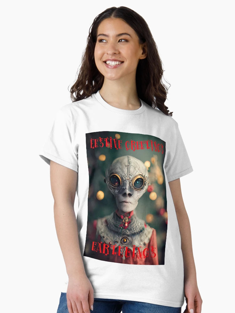 Alien greetings Christmas card for Earthling's