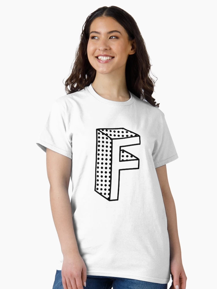 3D Ben Day Dot Isometric Letter F