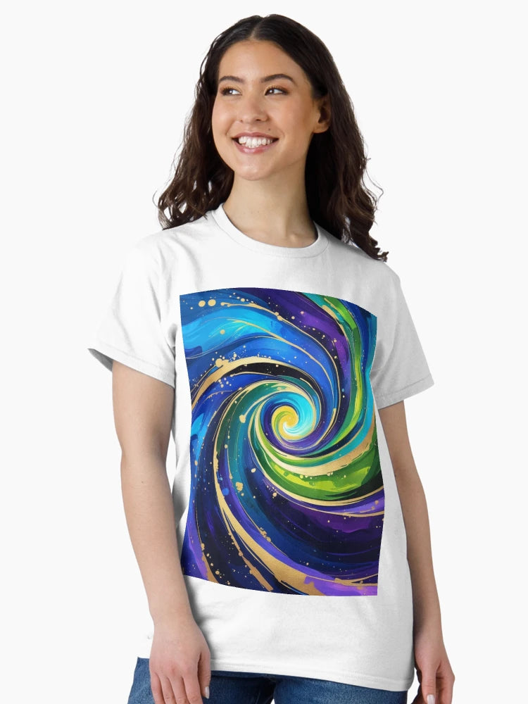 Abstract Spiral  - Shades of Blue, Purple and Green 3