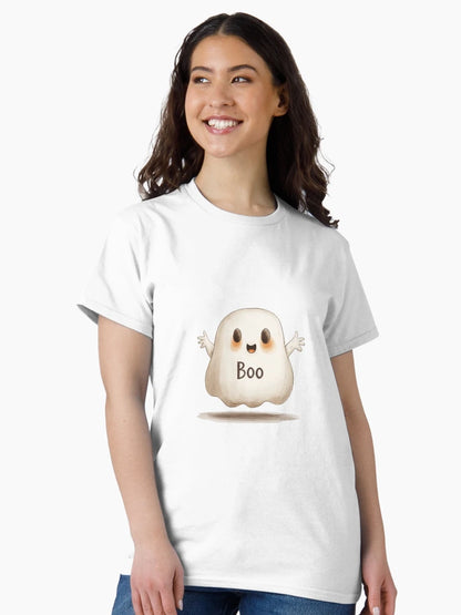 Adorable Boo Ghost Illustration