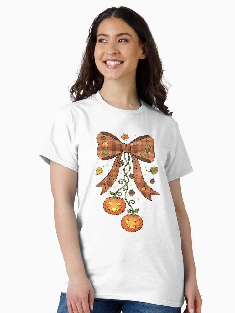 Festive Croquette Bow with Dangling Jack-O-Lanterns #2