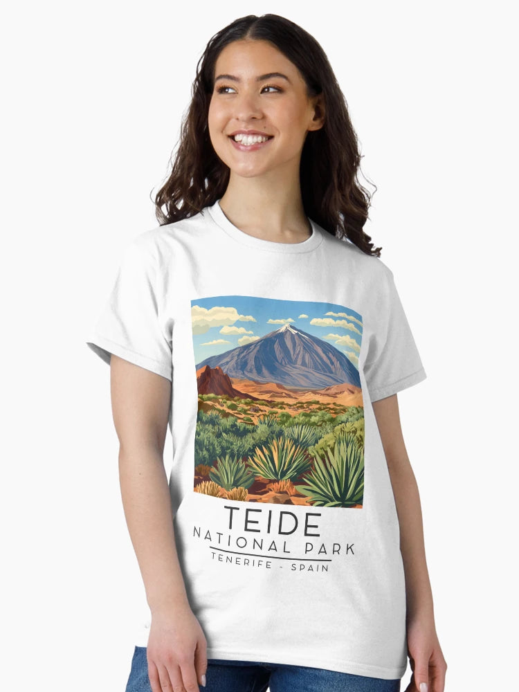 A Vintage Illustration of Teide National Park - Tenerife - Spain