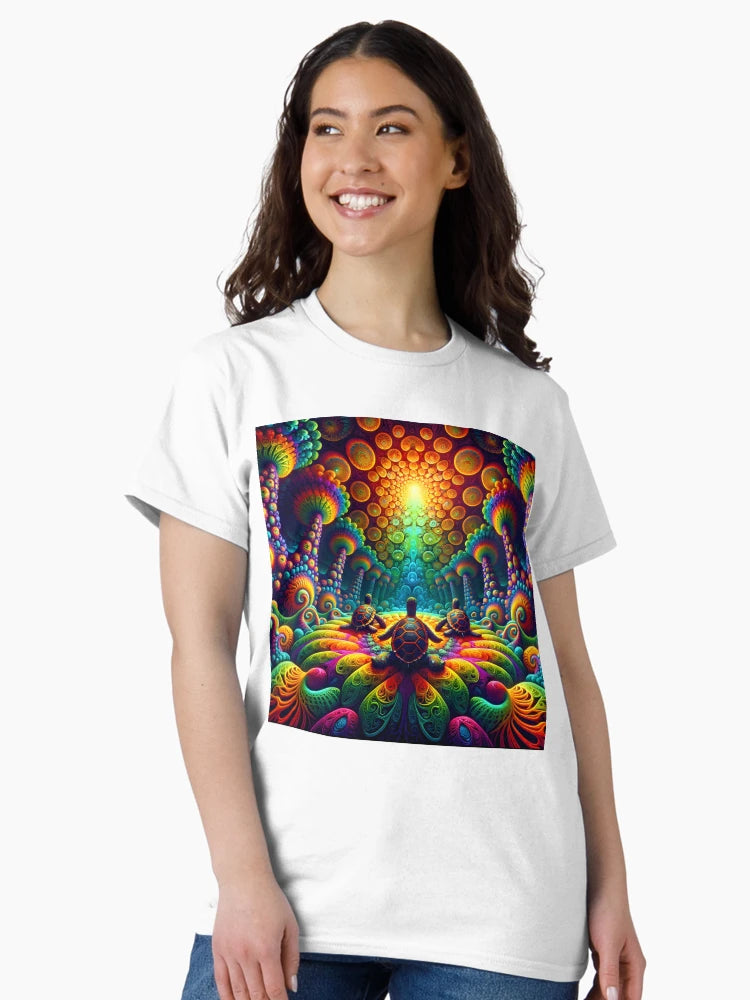 A.I. Psychedelic Fractal Sea Turtle 0005 FunFractals ChromaDepth 3D