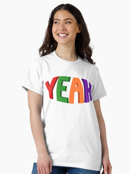 3D YEAH Multicolored Typographic Design