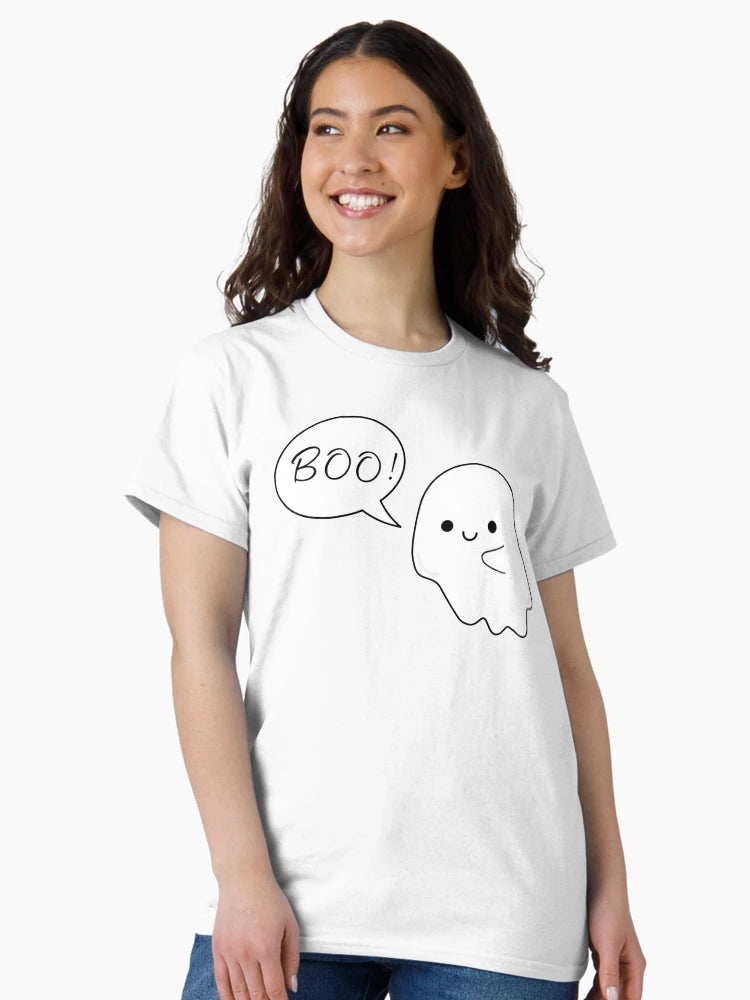 Adorable ghost saying boo for halloween big