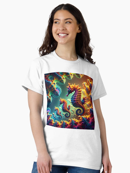A.I. Psychedelic Fractal Seahorse 0002 FunFractals ChromaDepth 3D