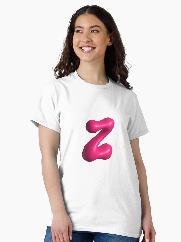 3D Pink Jelly Letter Z – Glossy Bubble Alphabet Art