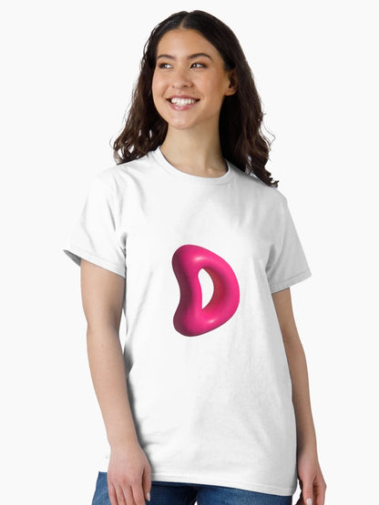 3D Pink Jelly Letter D – Glossy Bubble Alphabet Art