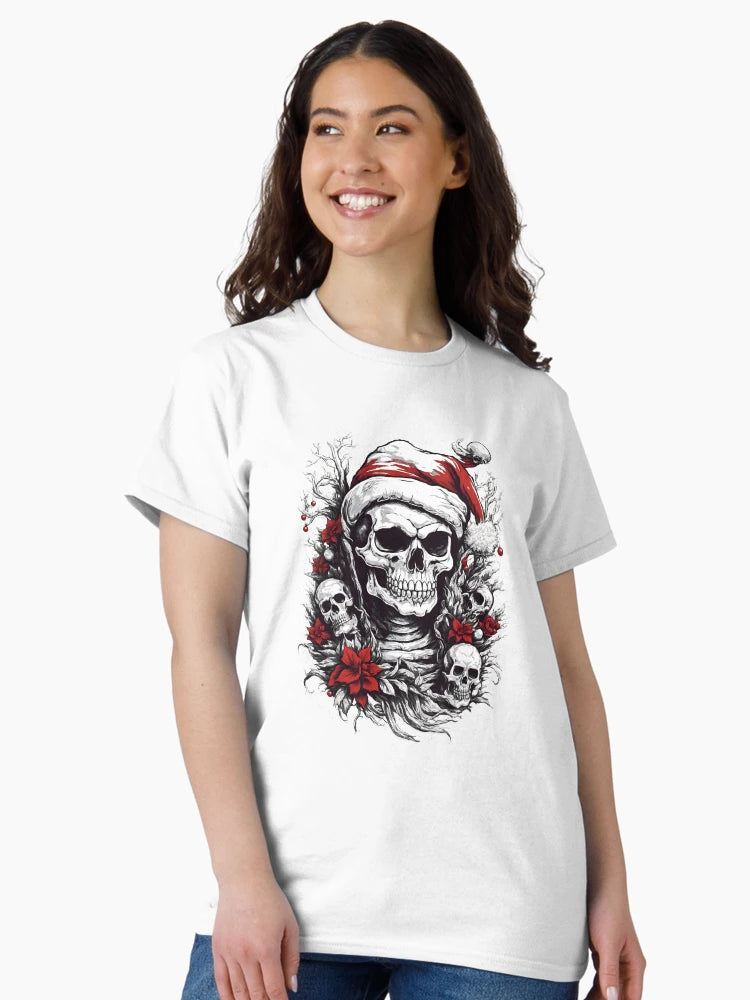 Festive Christmas Skull - Unique Holiday Art Print