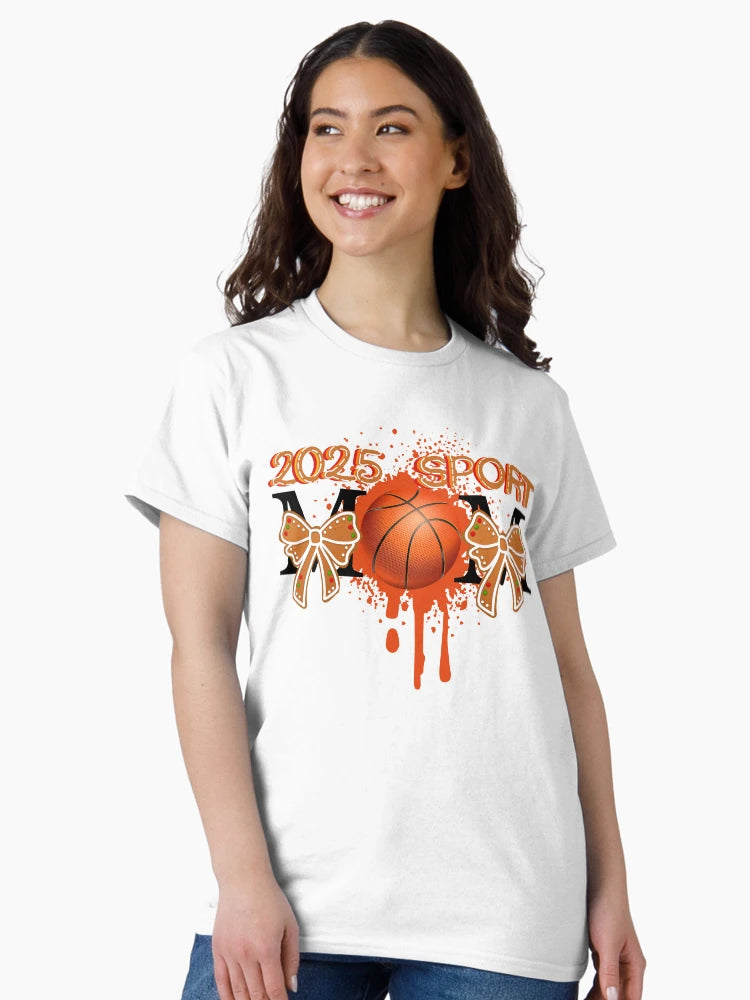 2025 Basketball Sport Mom Festive Gingerbread Bow Design