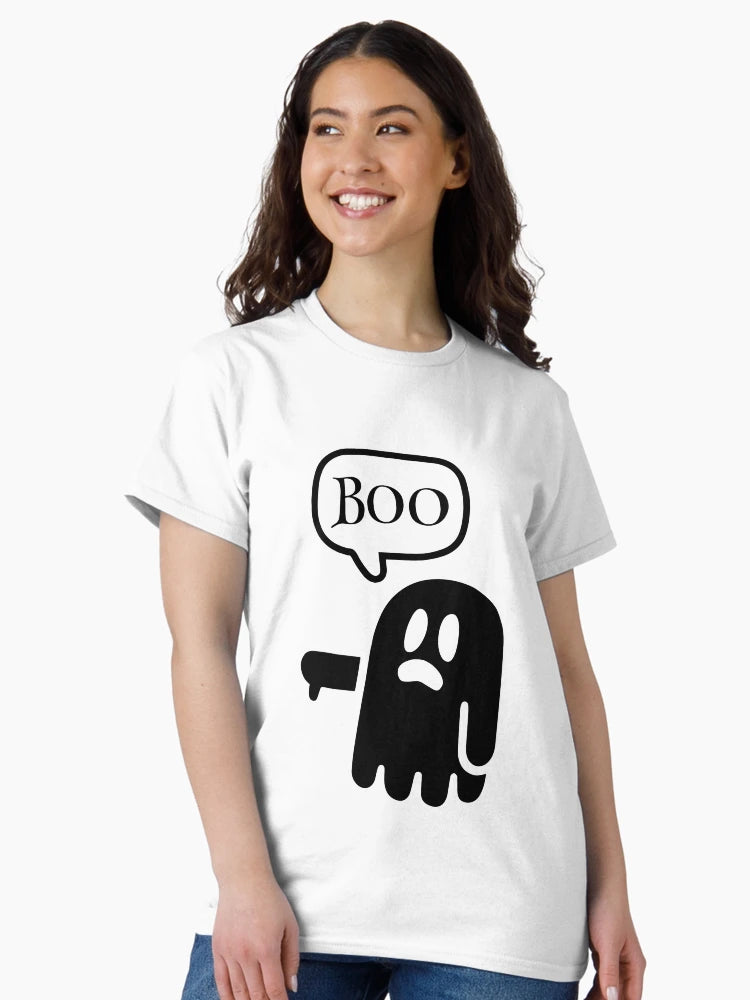 Famous Ghost of Disapproval Halloween T Shirt White