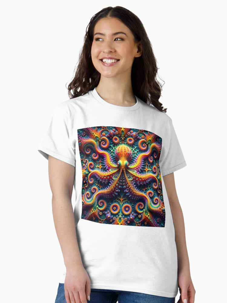 A.I. Psychedelic Fractal Octopus 0004 FunFractals ChromaDepth 3D