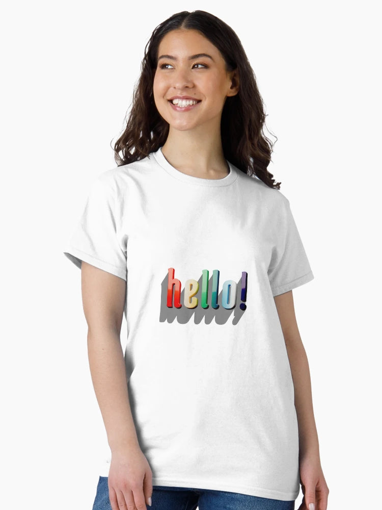 3D typography with a 'hello' shadow