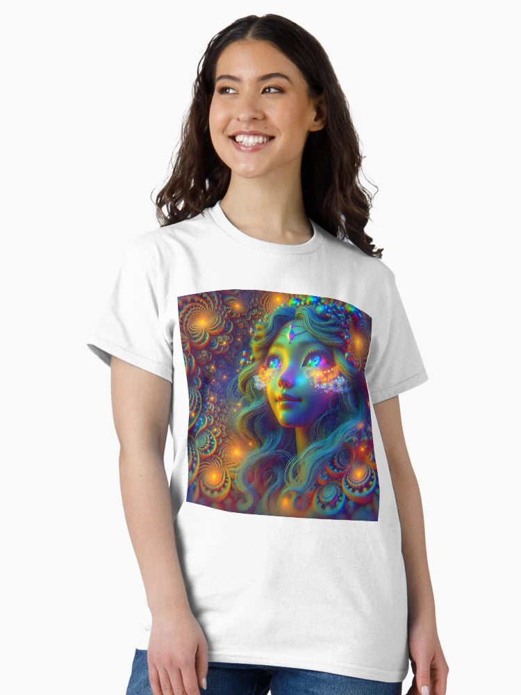 A.I. Psychedelic Fractal Anime Girl 8K 0022 FunFractals ChromaDepth 3D