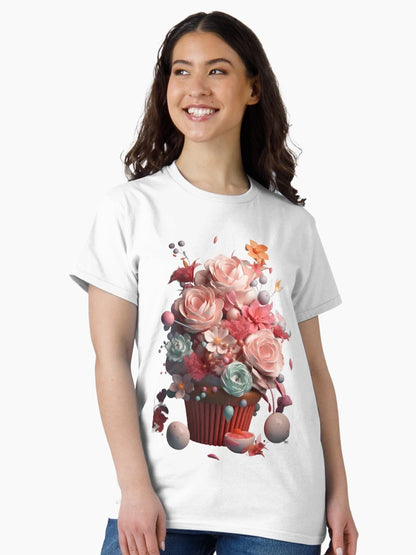 Dreamy Flowery Cupcake - 3D render in pastel colors