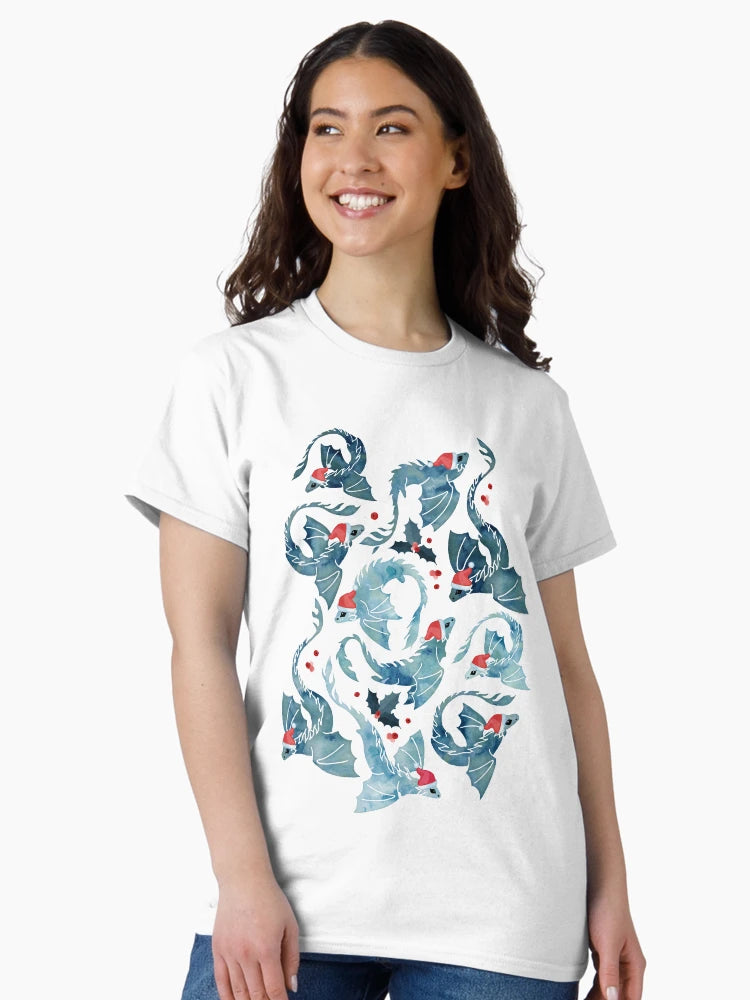 Dragon fire blue Christmas holly