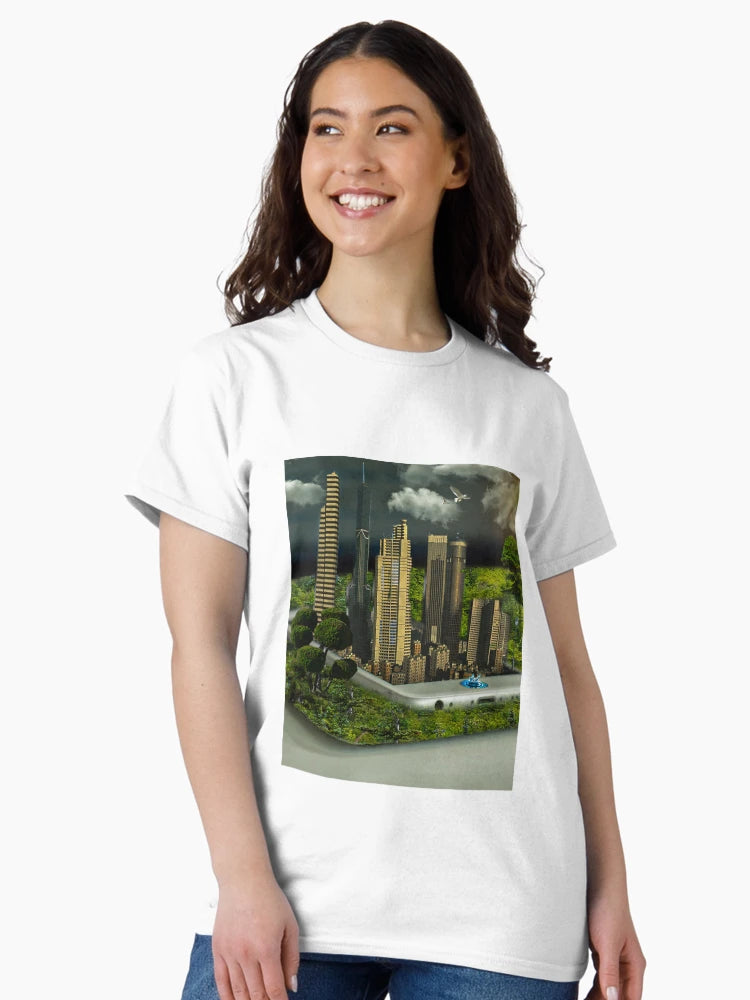 3D Green City Phone Photo Manipulation