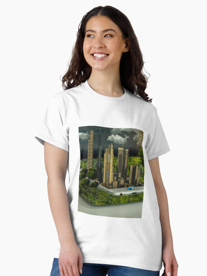 3D Green City Phone Photo Manipulation