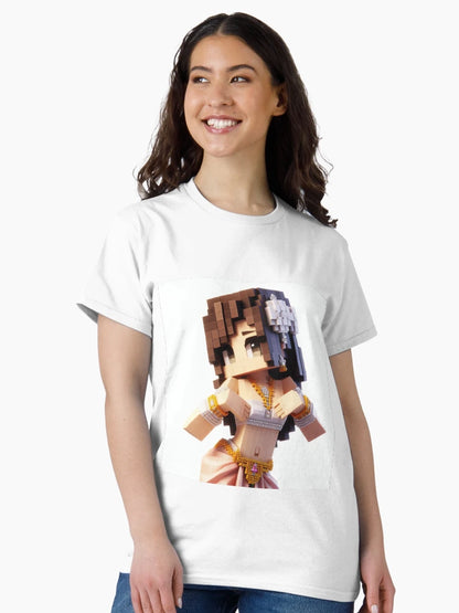 A girl princess wears a Thai dress with a cropped waist, showing off her sass. Wears a Thai dress with a cropped waist, showing off her hips, navel, white skin, a cool pose.