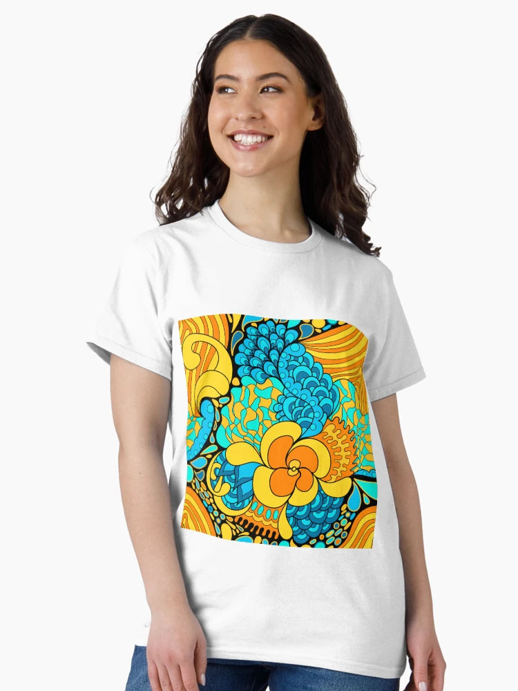 60s hippie psychedelic pattern