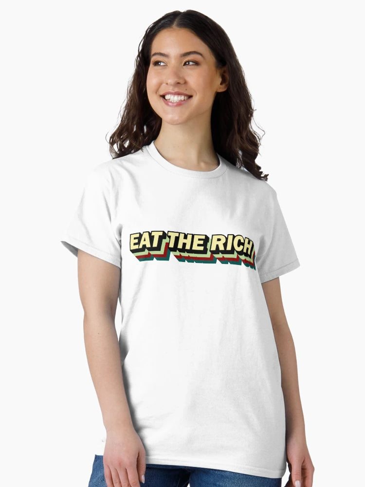 EAT THE RICH 3-D text