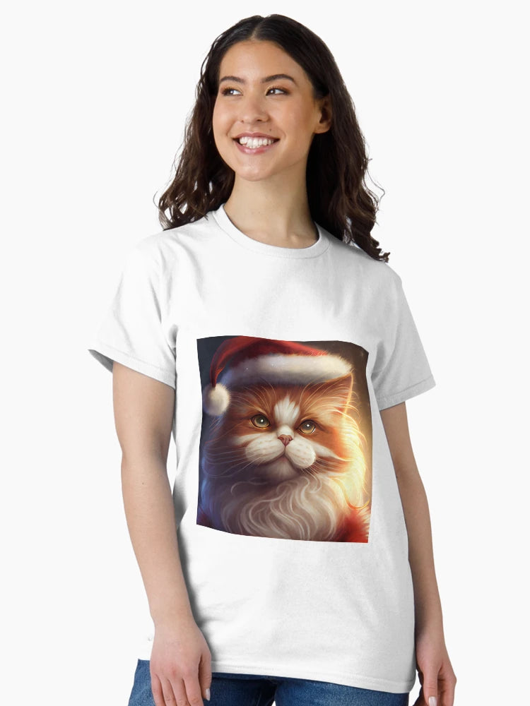Ginger ragdoll cat as Santa