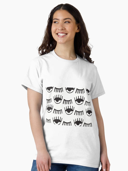 eye and eyelash pattern black and white